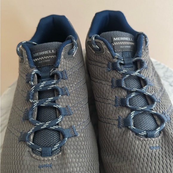 Merrell Fly Strike Trail Running Shoes Men’s Size 10W Charcoal Blue J067159W - Picture 8 of 10